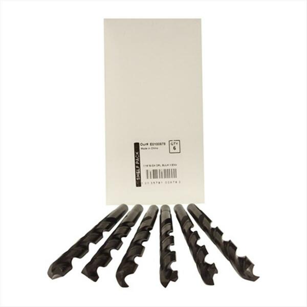 Disston Blu-Mol 0.44 In. Diameter Black Oxide Jobber Length Drill Bit, 6PK E0100878